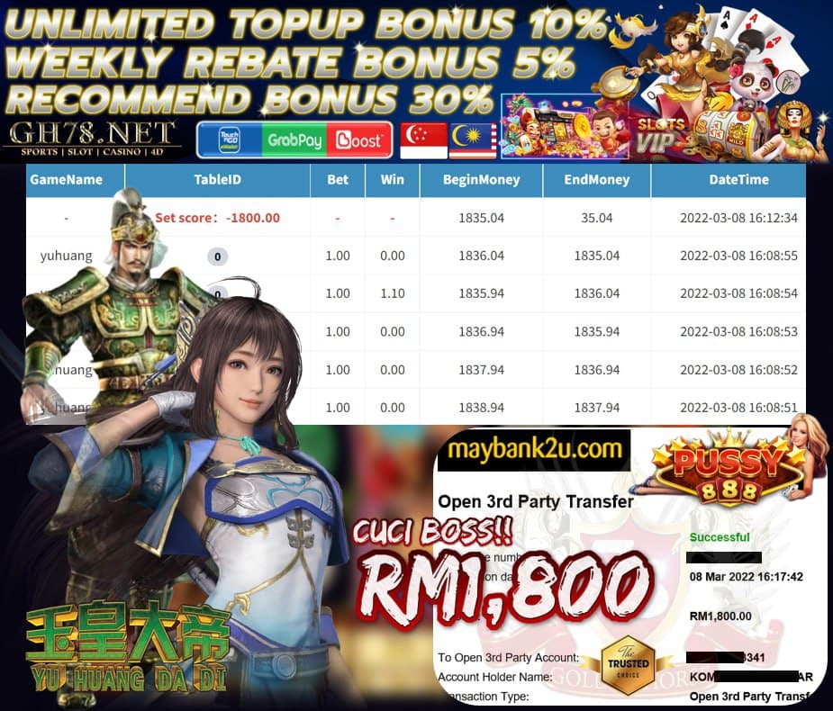 PUSSY888 '' YUHUANG '' CUCI RM 1,800 ♥