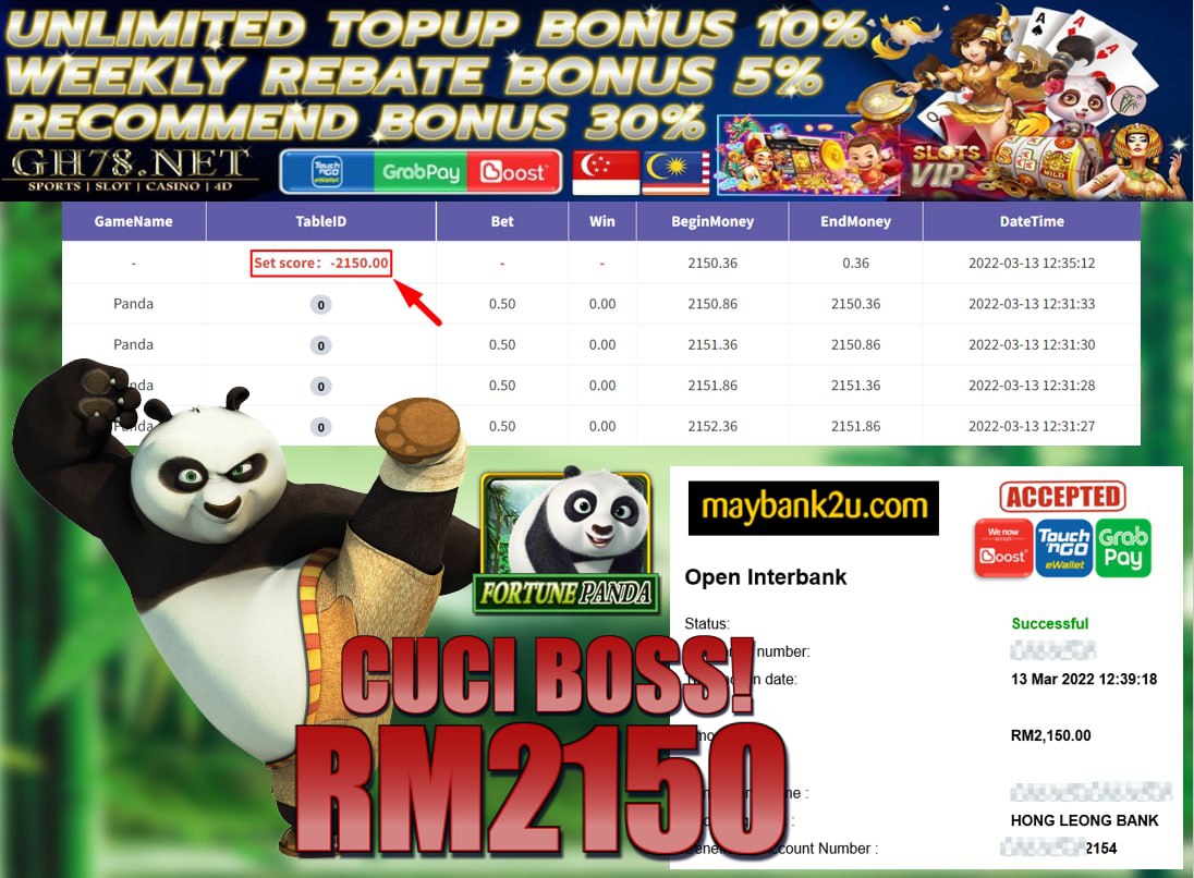 918KISS '' FORTUNE PANDA '' CUCI RM 2,150 ♥