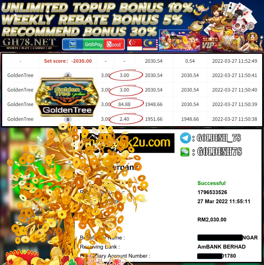 918KISS '' GOLDEN TREE '' CUCI RM 2030 ♥