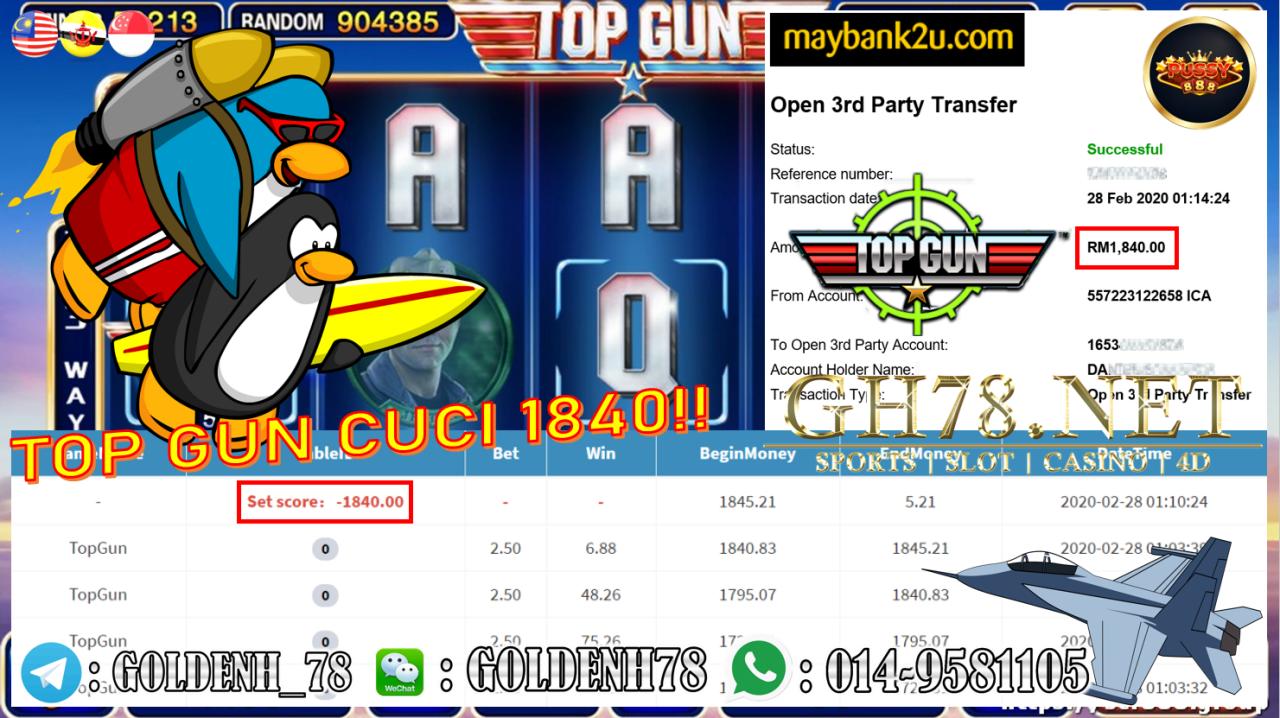 2020 NEW YEAR !!! MEMBER MAIN PUSSY888, TOPGUN , WITHDRAW RM1840!!