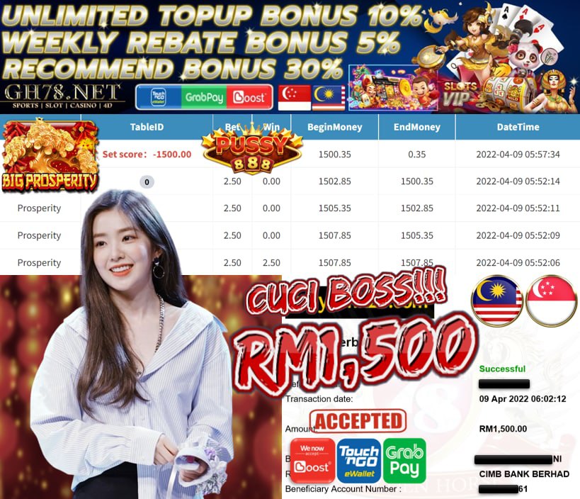 PUSSY888 '' BIG PROSPERITY '' CUCI RM 1,500 ♥