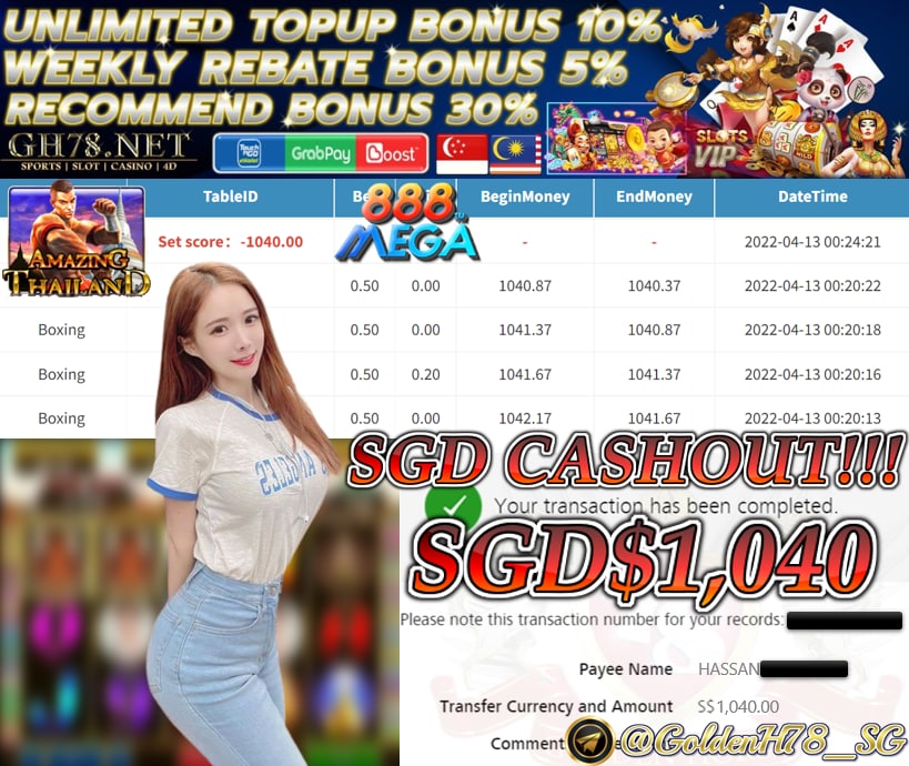 MEGA888 '' BOXING '' CUCI  SGD 1,040 ♥