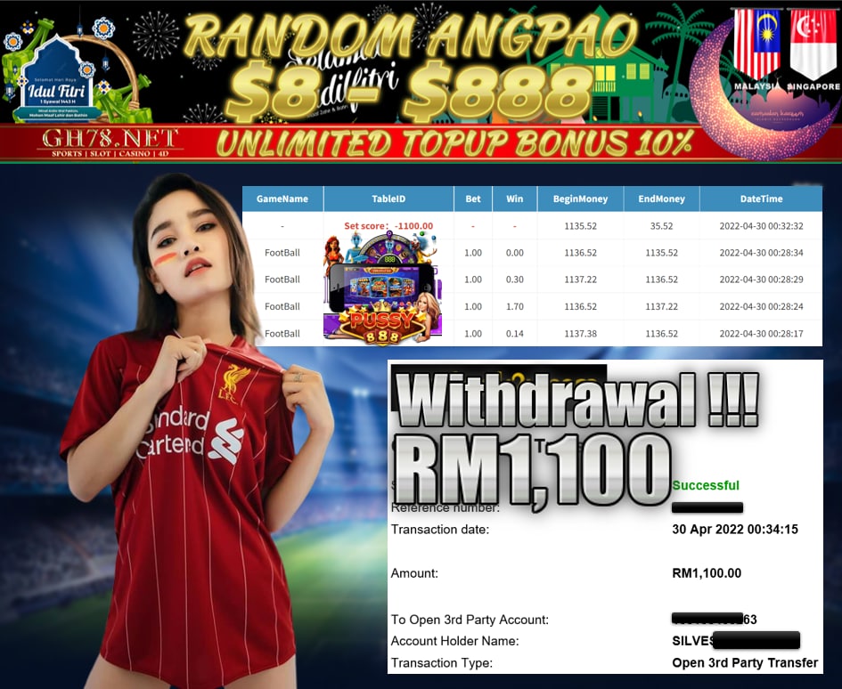 PUSSY888 '' FOOTBALL CARNIVAL '' CUCI RM 1,100 ♥