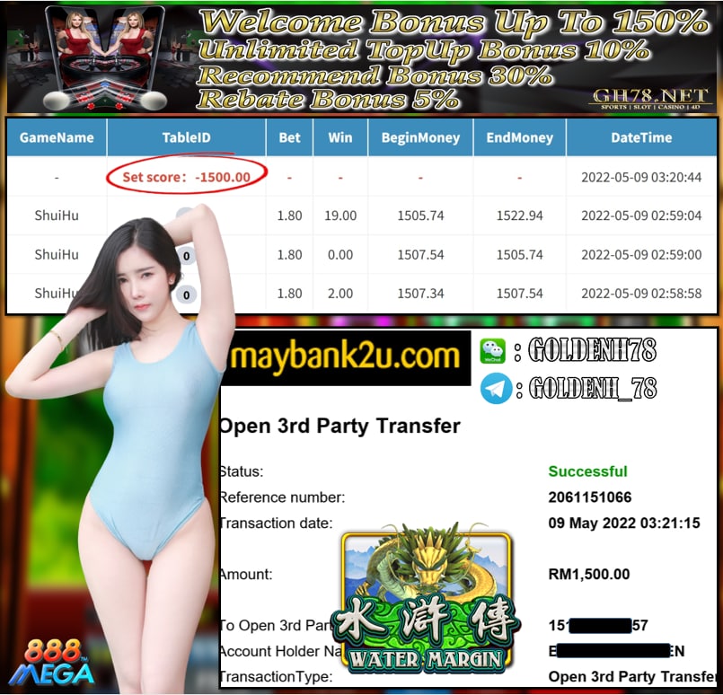 MEMBER MAIN MEGA888 CUCI RM1,500 !!