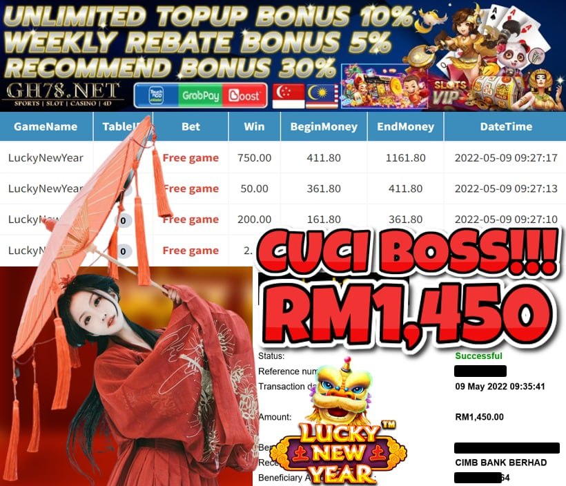 MEMBER MAIN MEGA888 CUCI RM1,450 !!