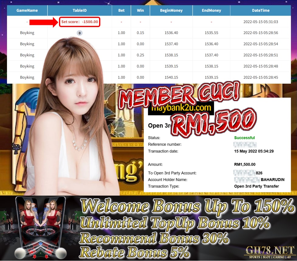 MEGA888 '' BOYKING '' CUCI RM 1,500 ♥