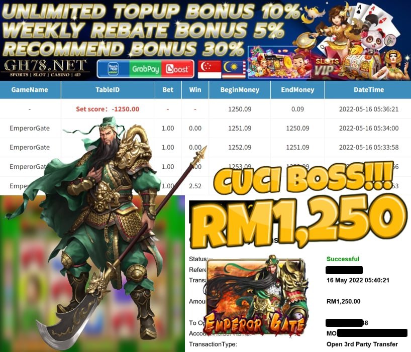 PUSSY888 '' EMPEROR GATE '' CUCI RM 1,250 ♥