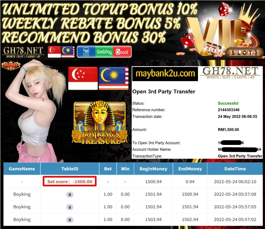 PUSSY888 '' BOYKING TREASURE '' CUCI RM 1,500 ♥