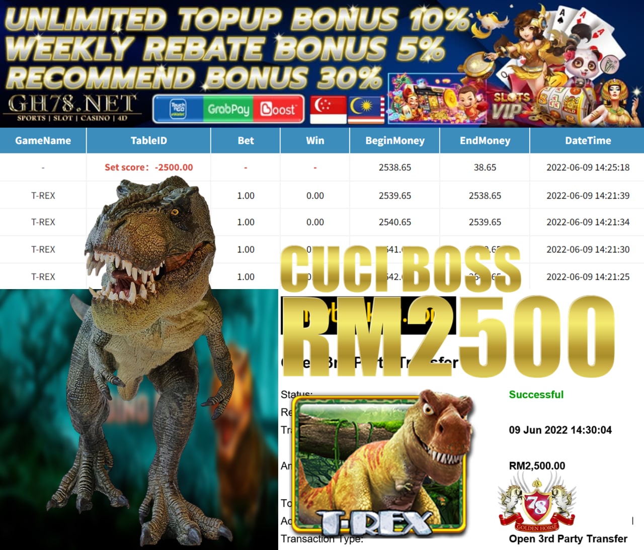 PUSSY888 '' T-REX '' CUCI RM2,500 ♥