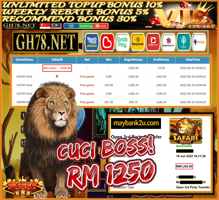 PUSSY888 '' SAFARI HEAT '' CUCI RM1,250 ♥