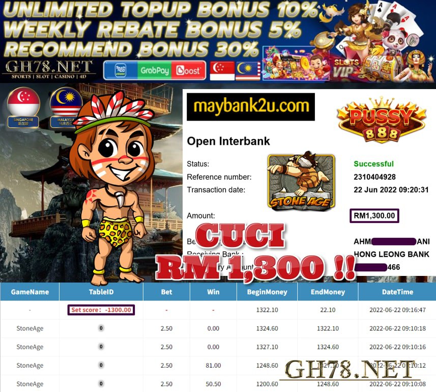 PUSSY888 '' STONE AGE '' CUCI RM1,300 ♥