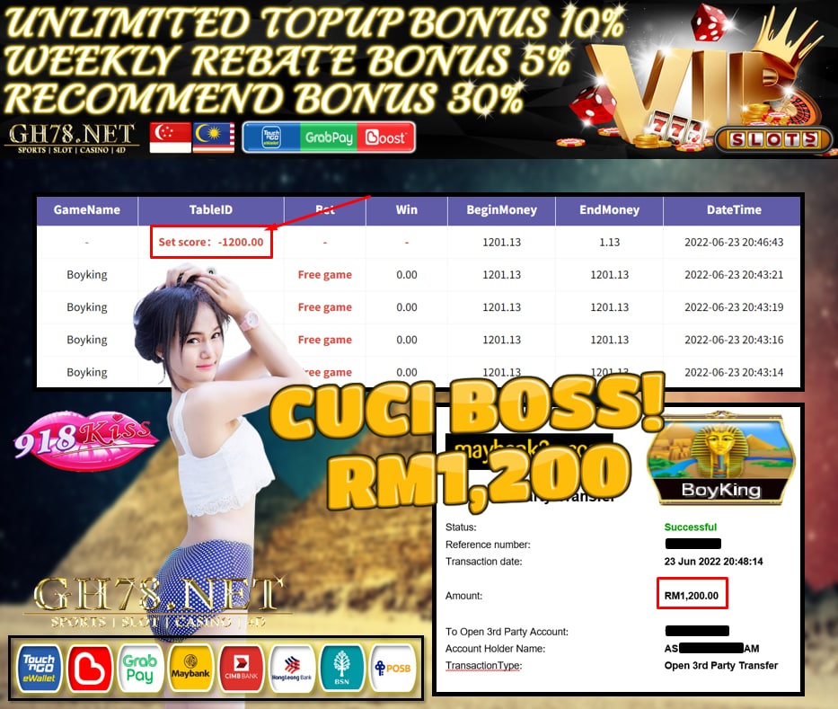 918KISS '' BOYKING '' CUCI RM1,200 ♥