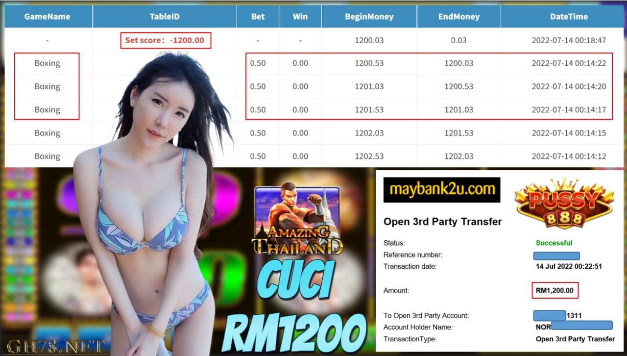 PUSSY888 '' BOXING '' CUCI RM1,200♥