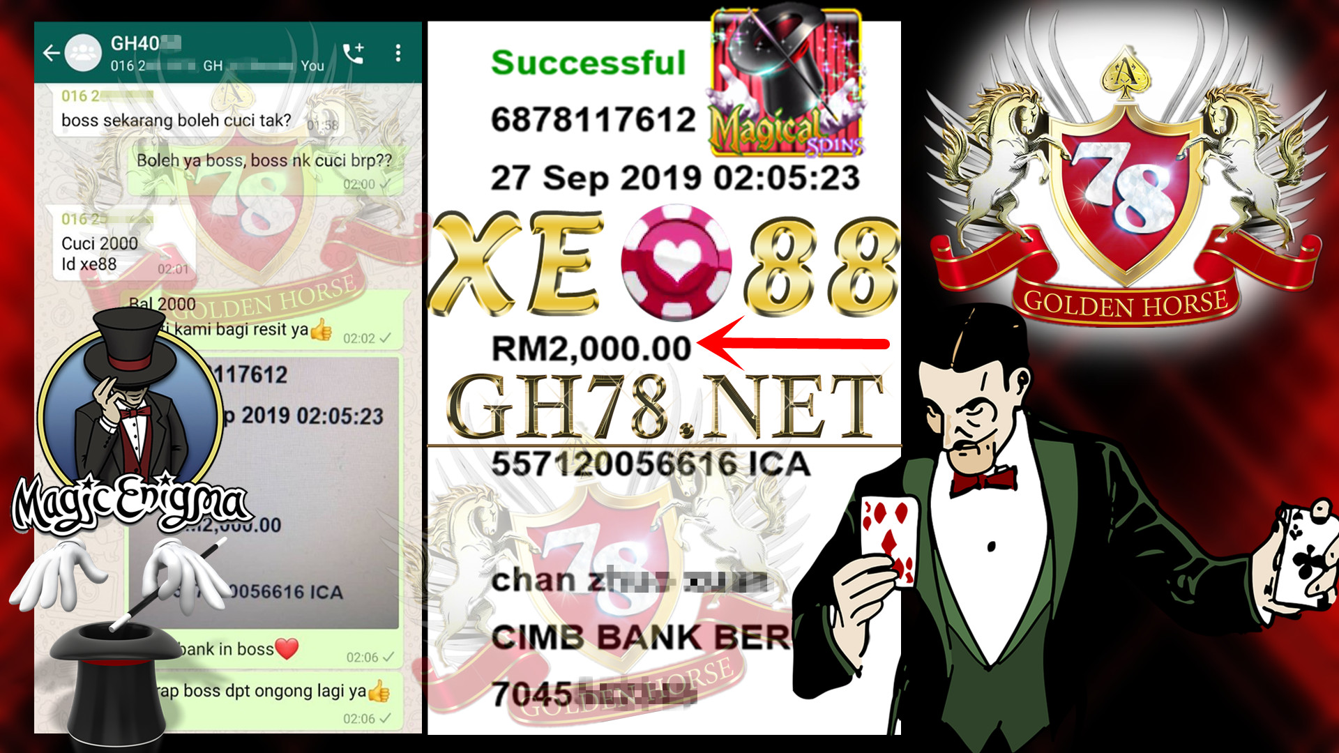 MEMBER MAIN MAGICIAN FT.XE-88 CUCI RM2000 ~~