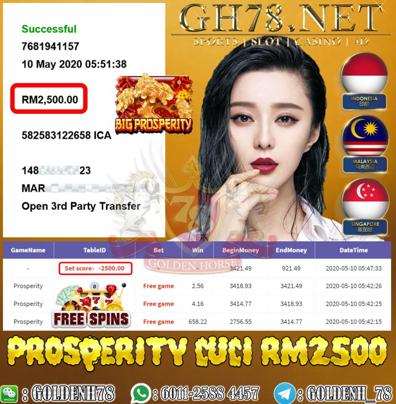 MEMBER MAIN PROSPERITY MENANG RM2500