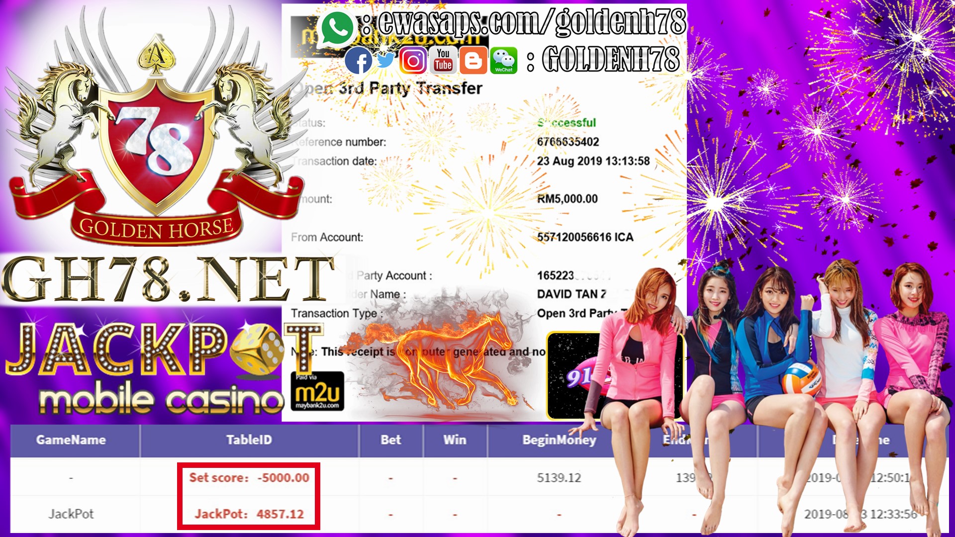 MEMBER MAIN 918KISS DAPAT JACKPOT OUT RM5,000