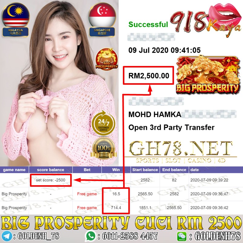 918KAYA BIG PROSPERITY  DAPAT FREE GAME CUCI RM 2500