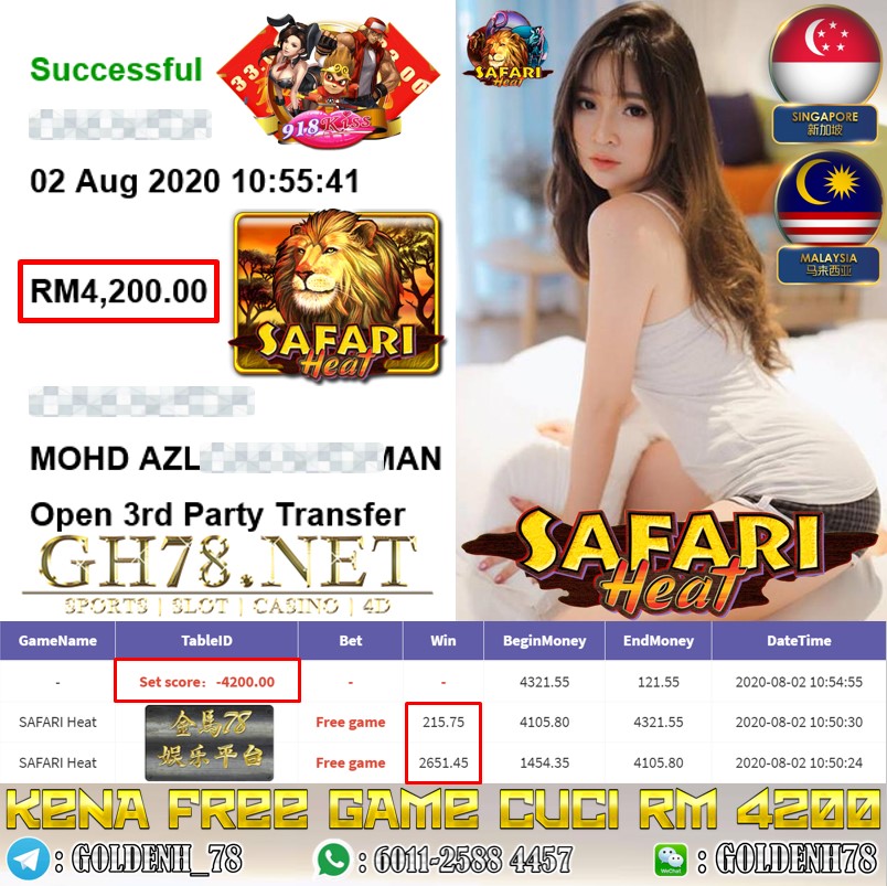 918KISS MEMBER MAIN SAFARI KENA FREE GAME CUCI RM4200