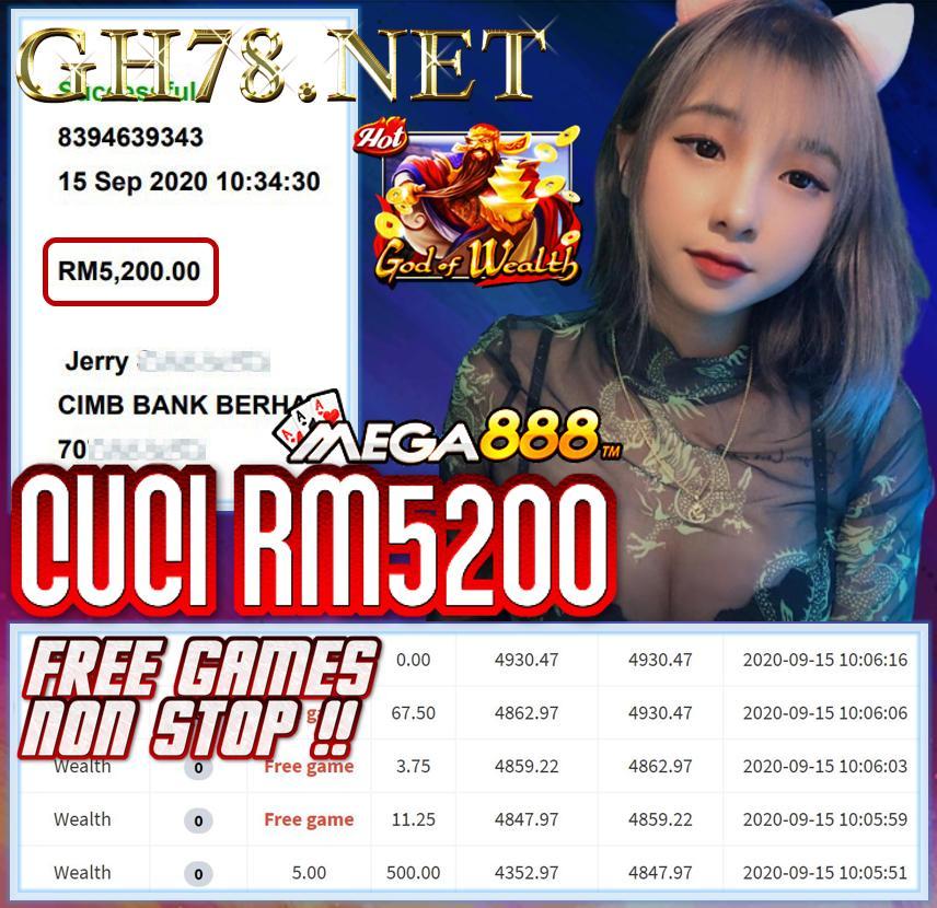 MEMBER MAIN MEGA888 CUCI RM5200 !!