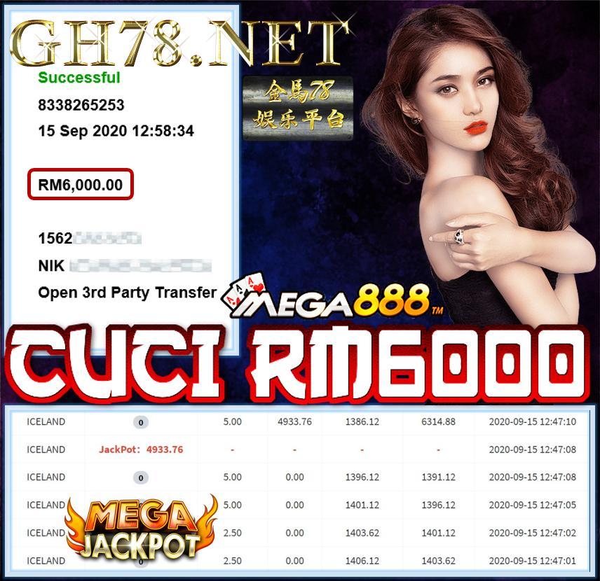 MEMBER DPT JACKPOT ICELAND CUCI RM6000 !!