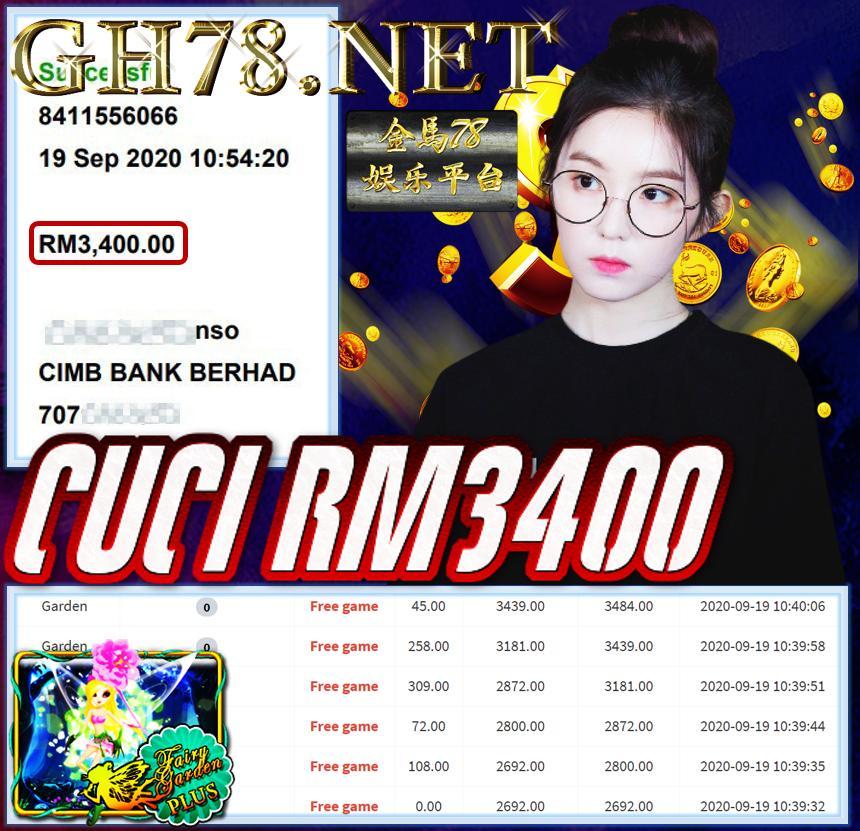 MEMBER MAIN MEGA888 CUCI RM3400