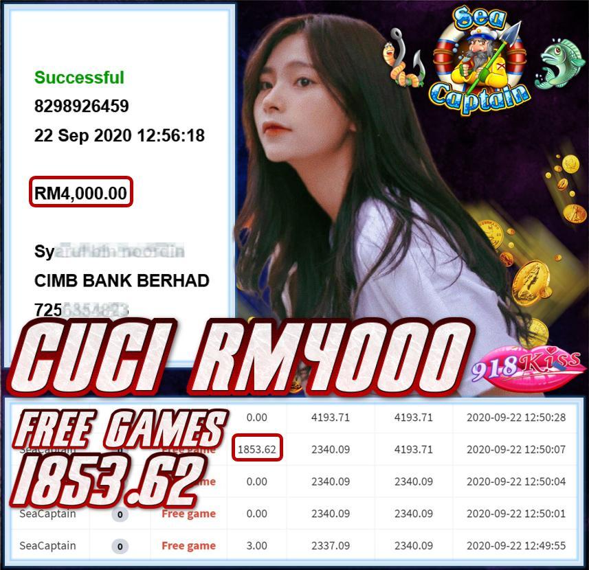 MEMBER MAIN 918KISS CUCI RM4100