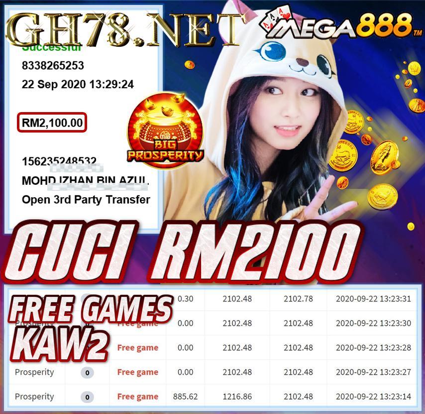 MEMBER MAIN MEGA888 CUCI RM2100