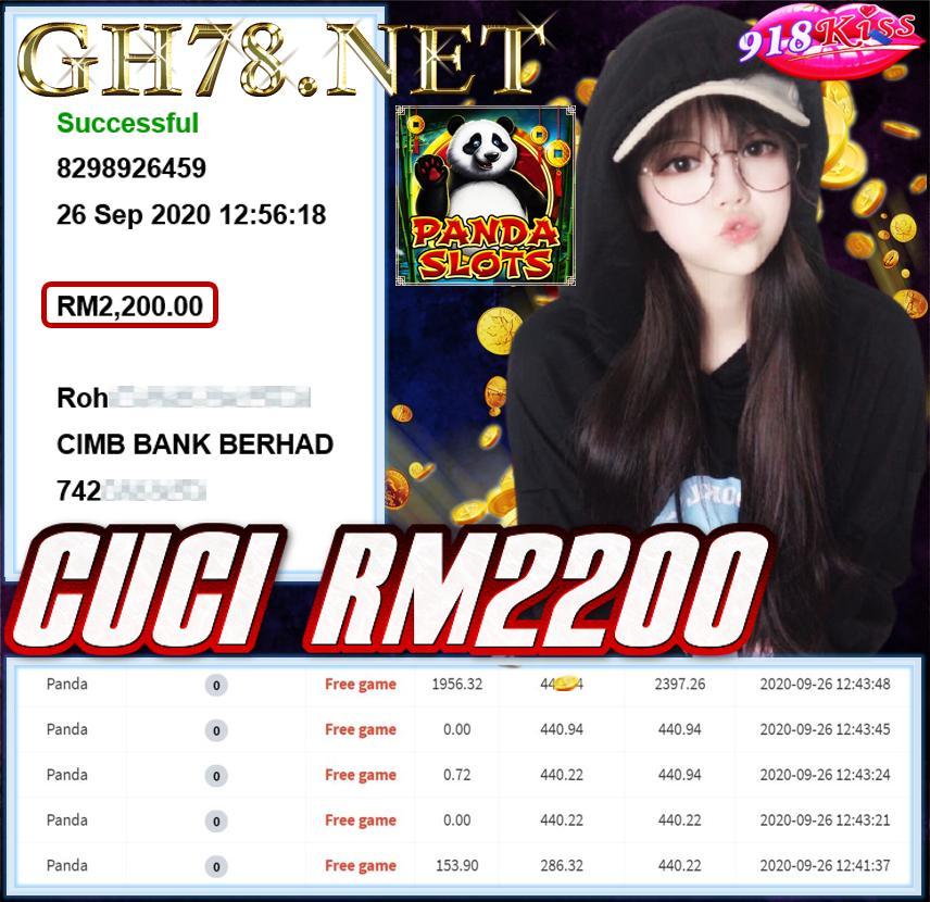 MEMBER MAIN 918KISS CUCI RM2200