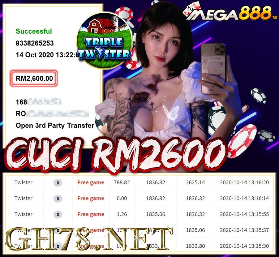 MEMBER MAIN MEGA888 CUCI RM2600