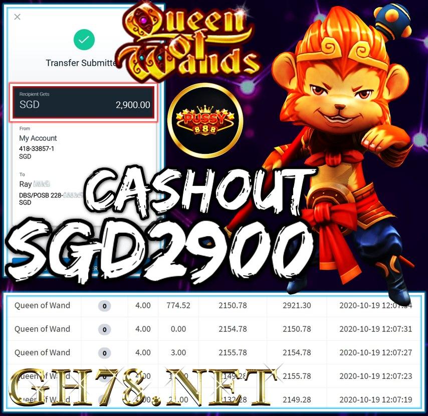 MEMBER PLAY PUSSY888 CASHOUT SGD2900