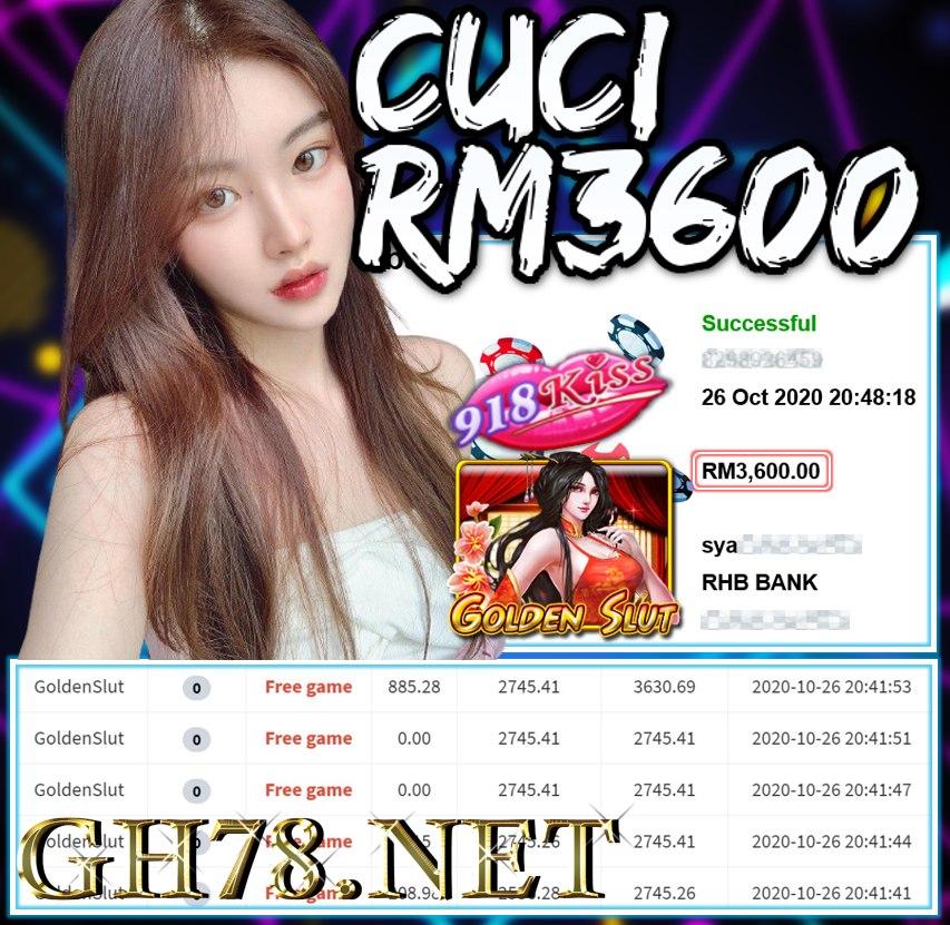 MEMBER MAIN 918KISS CUCI RM3600