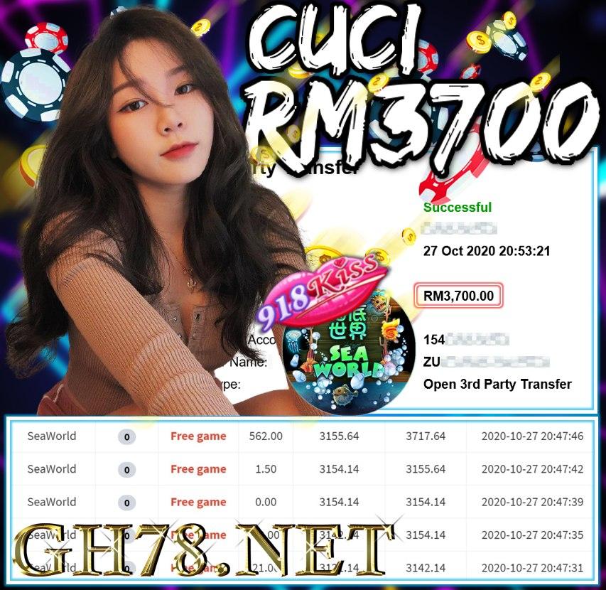 MEMBER MAIN 918KISS CUCI RM3700