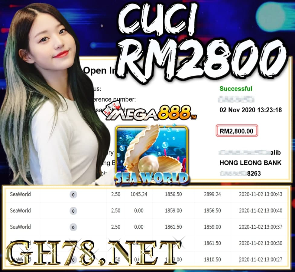 MEMBER MAIN MEGA888 CUCI RM2800