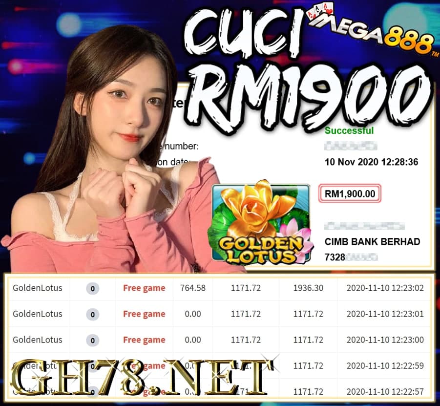 MEMBER MAIN MEGA888 CUCI RM1900