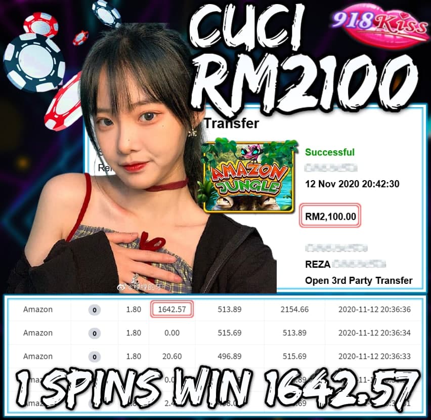 MEMBER MAIN 918KISS CUCI RM2100 !!!