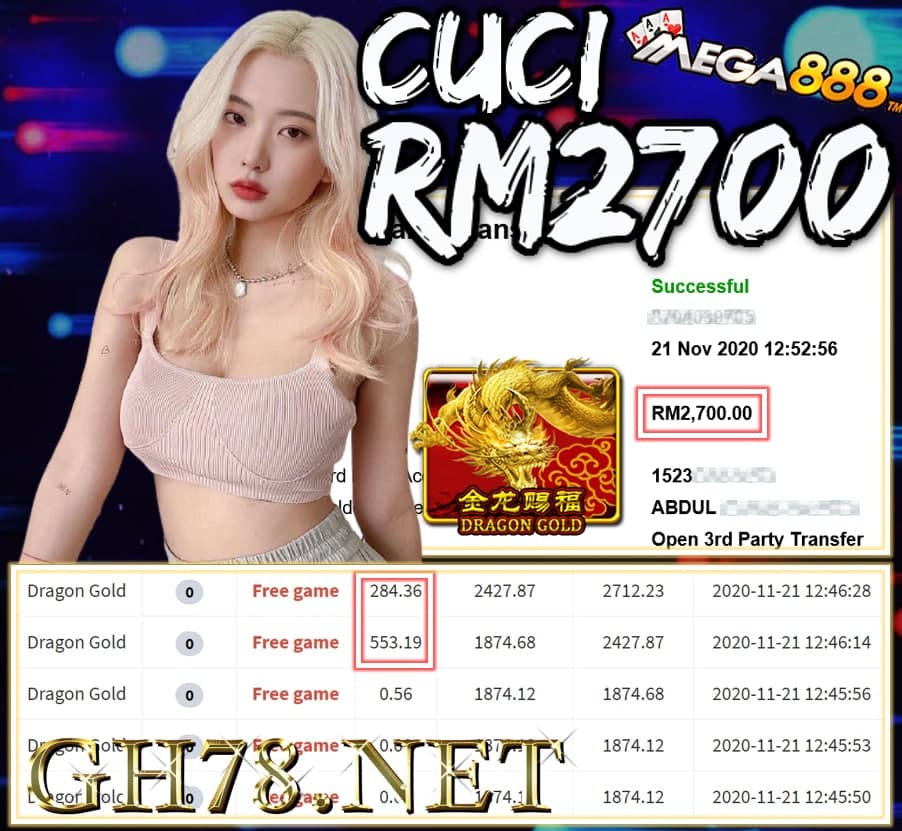 MEMBER MAIN MEGA888 CUCI RM2700 !!!