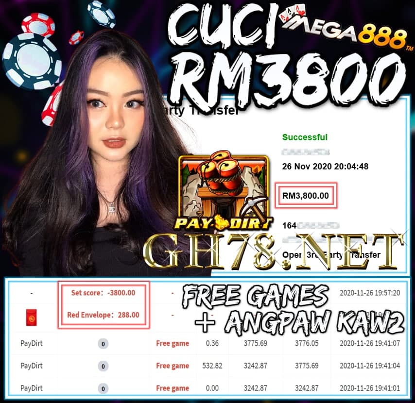 MEMBER MAIN MEGA888 CUCI RM3800 !!!