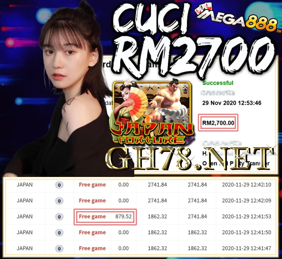 MEMBER MAIN MEGA888 CUCI RM2700 !!!