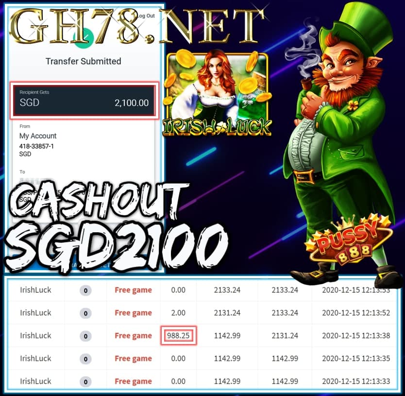 MEMBER PLAY PUSSY888 CASHOUT SGD2100 !!!