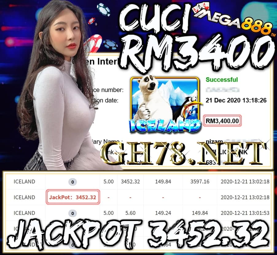 MEMBER MAIN MEGA888 CUCI RM3400 !!! 