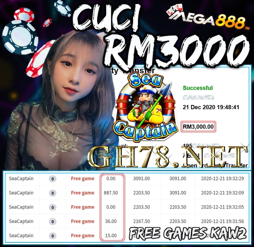 MEMBER MAIN MEGA888 CUCI RM3000 !!!