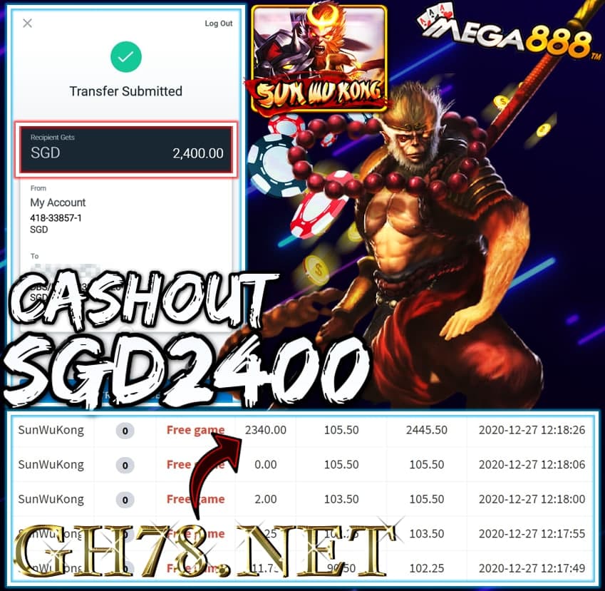 MEMBER MAIN MEGA888 CUCI SGD2400 !!!