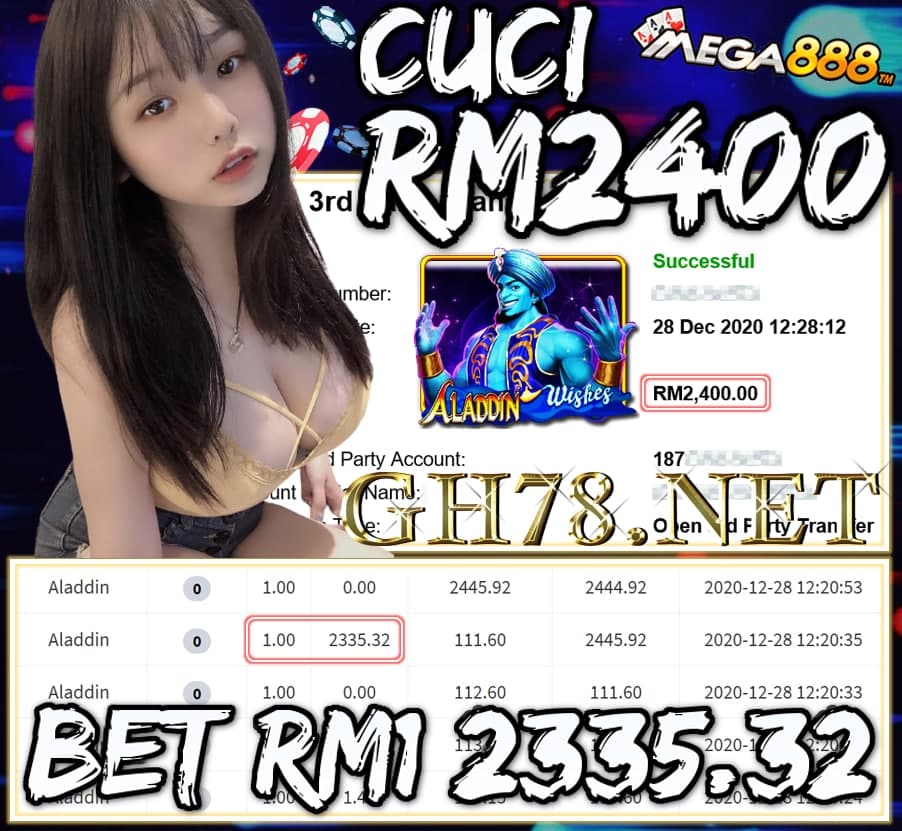 MEMBER MAIN MEGA888 CUCI RM2400 !!! 