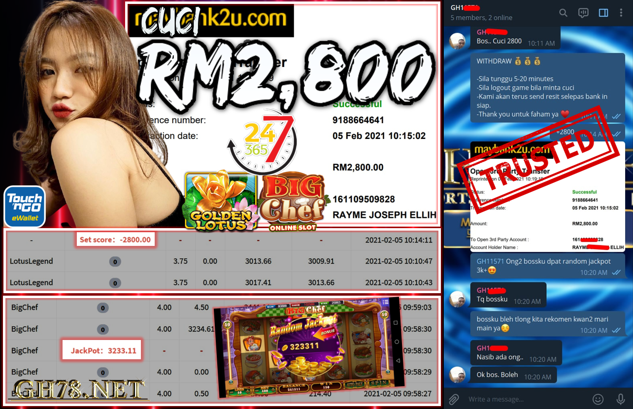 MEMBER MAIN MEGA888 CUCI RM2,800 !!!