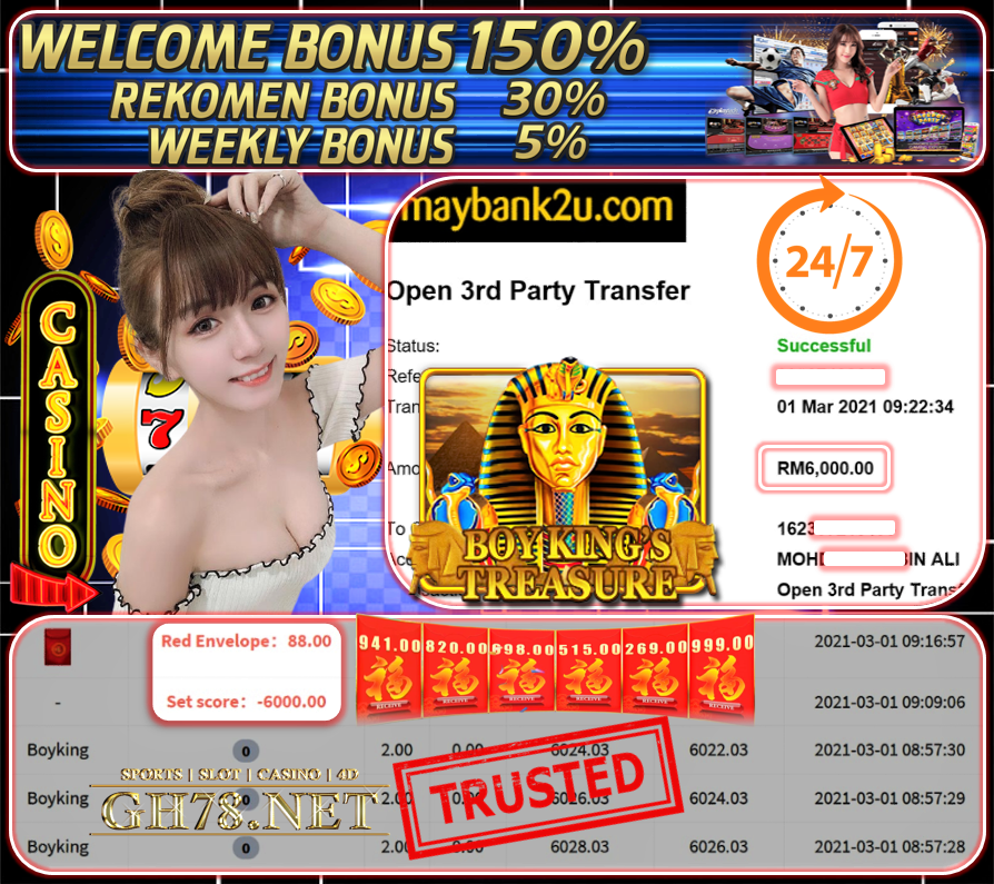 MEMBER MAIN MEGA888 CUCI RM6,000 !!!