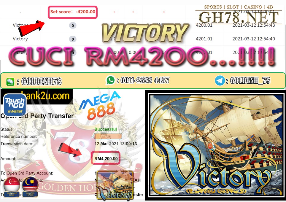 MEGA88 VICTORY GAME CUCI RM4200 JOM JOIN SEKARANG KAT KOMPENI KAMI 