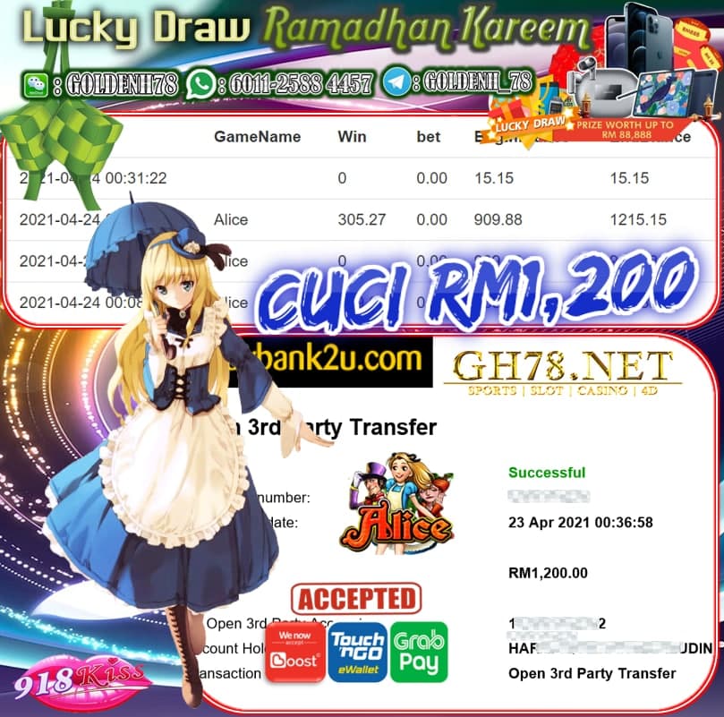 918KISS ALICE GAME CUCI RM1200