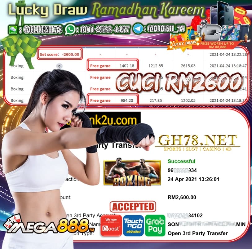 MEGA888 BOXING GAME CUCI RM2600