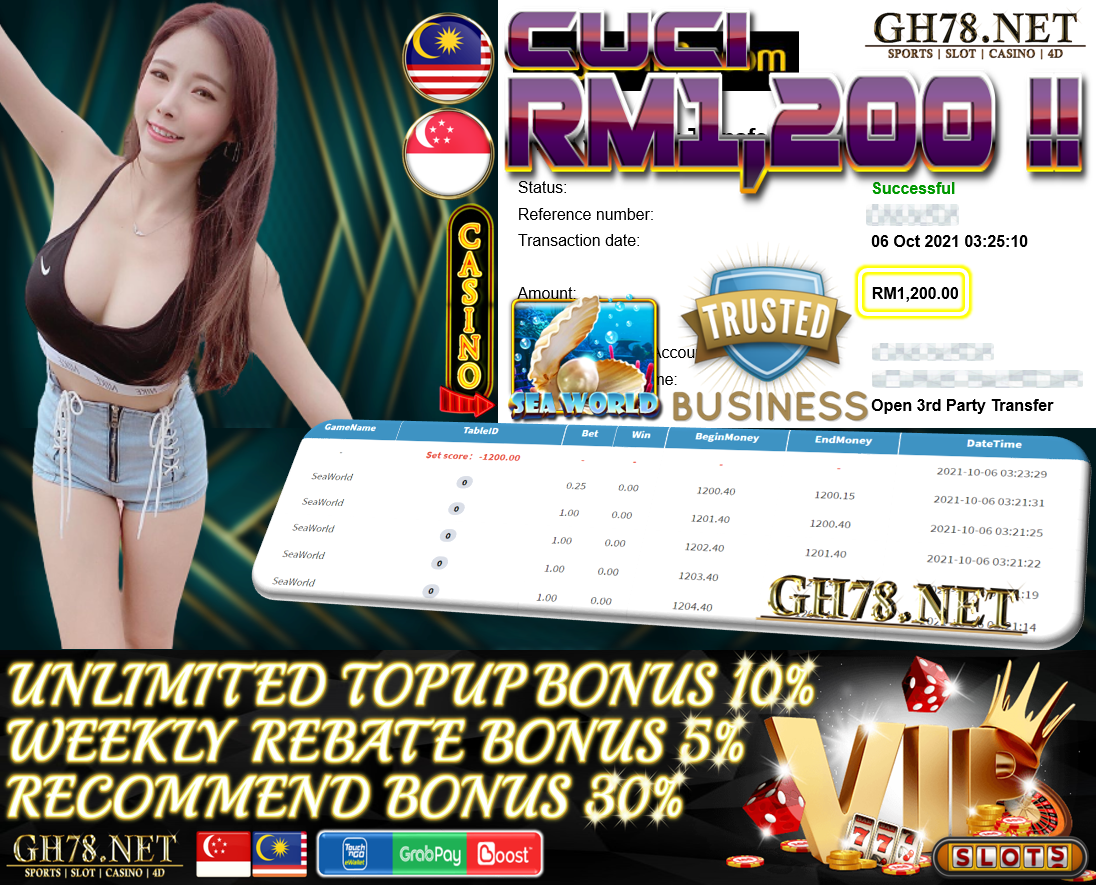 MEMBER MAIN MEGA888 CUCI RM1,200 !!