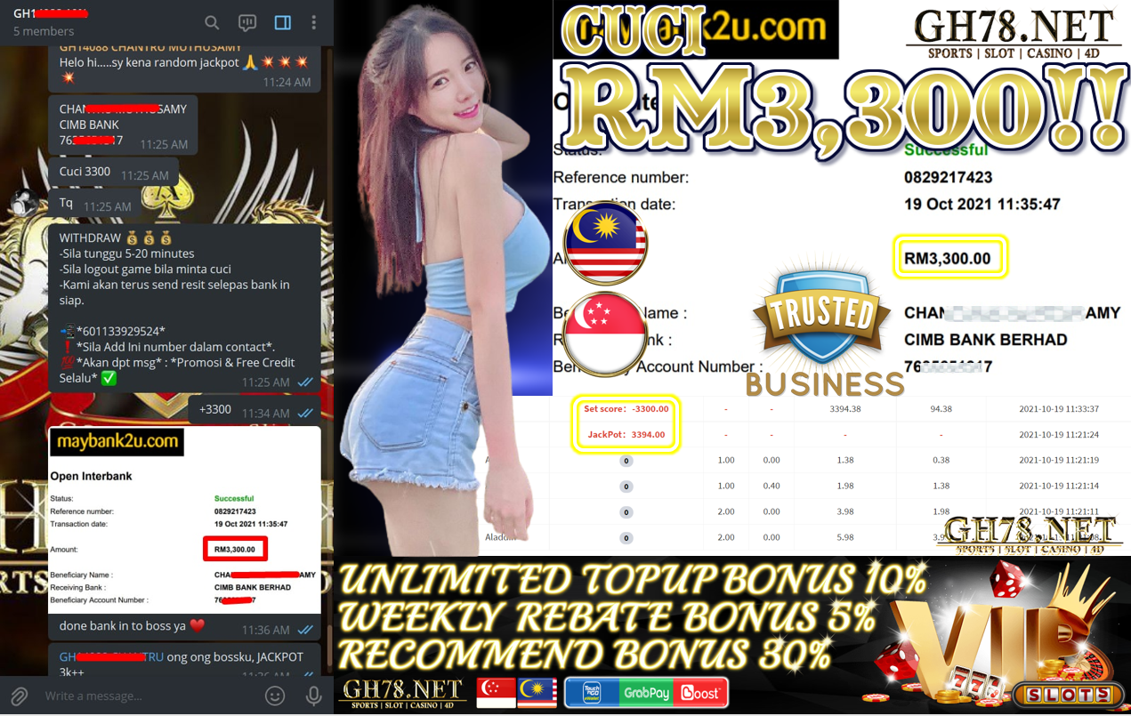 MEMBER MAIN PUSSY888 CUCI RM3,300 !!